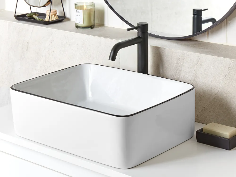 Countertop Basin XERT 490 x 380 mm Ceramic White