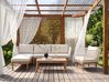 Garden Lounge Set with Table 4 Seater CREMONA Acacia Wood White Right Hand