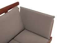 Garden Bench with Cushion PORTICI 210 cm Eucalyptus Wood Dark Brown/ Taupe_691785