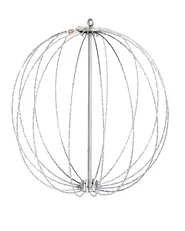 Ulkokoriste ripustettava LED-valo HOSFOS 42 cm Joulupallo Hopea_950383