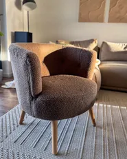 Armchair ODENZEN Boucle Brown_969636