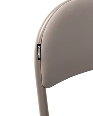 Set of 4 Folding Chairs SHASTA Metal Taupe_1039655