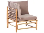Trädgårdssoffgrupp med bord 6-sits CERRETO Bambu Taupe_908958