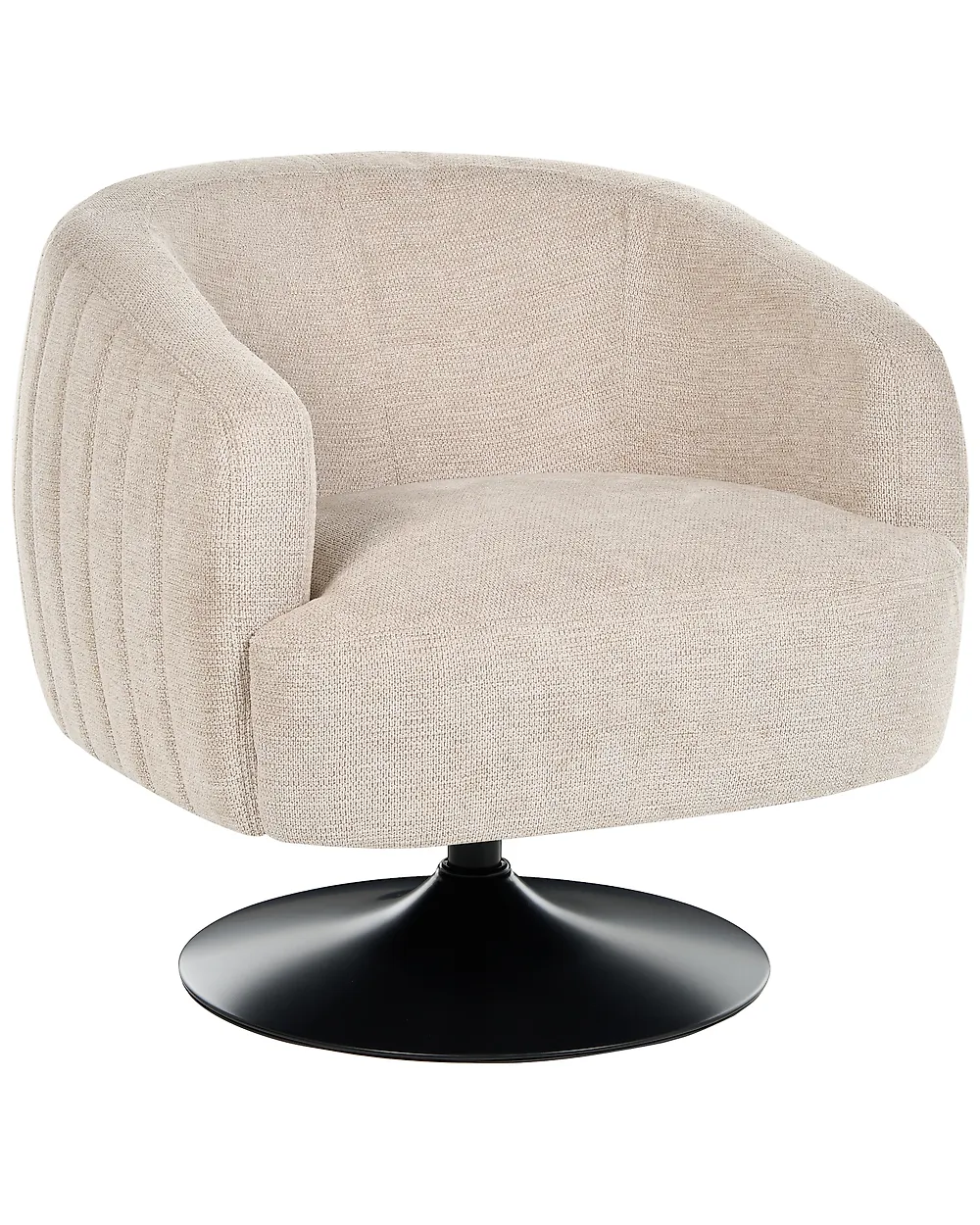Swivel Armchair NORAGER Fabric Light Beige_1165186