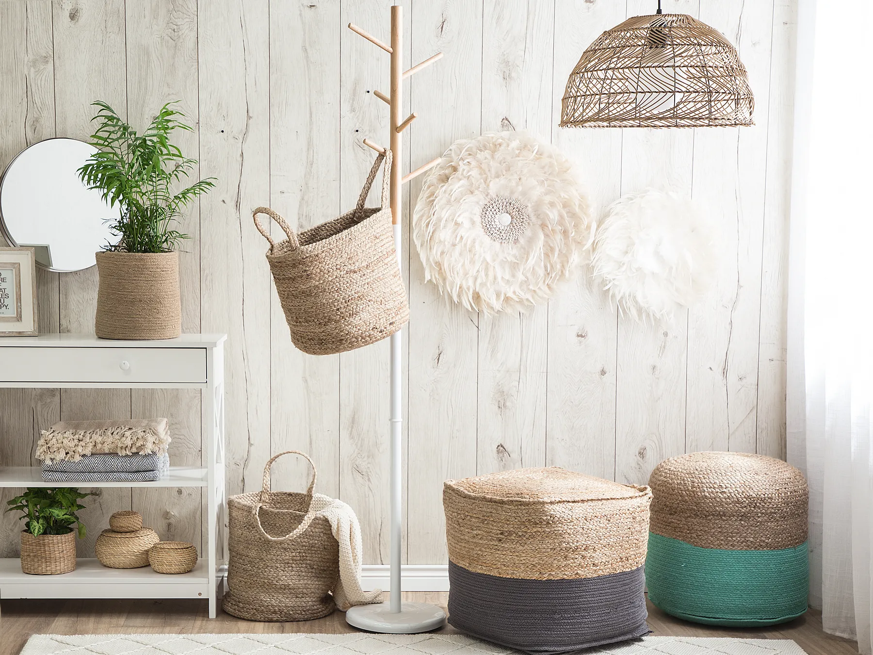 Sittpuff KIRAMA Jute Mörkgrå_728775