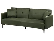 Sofa Bed 3 Seater LUCAN Fabric Green_914759