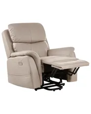 Elektrisk reclinerfåtölj GLORIE med massagefunktion Taupe_953479