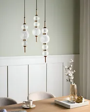 3 Light Pendant Lamp ARAS LED Glass Gold_1033751
