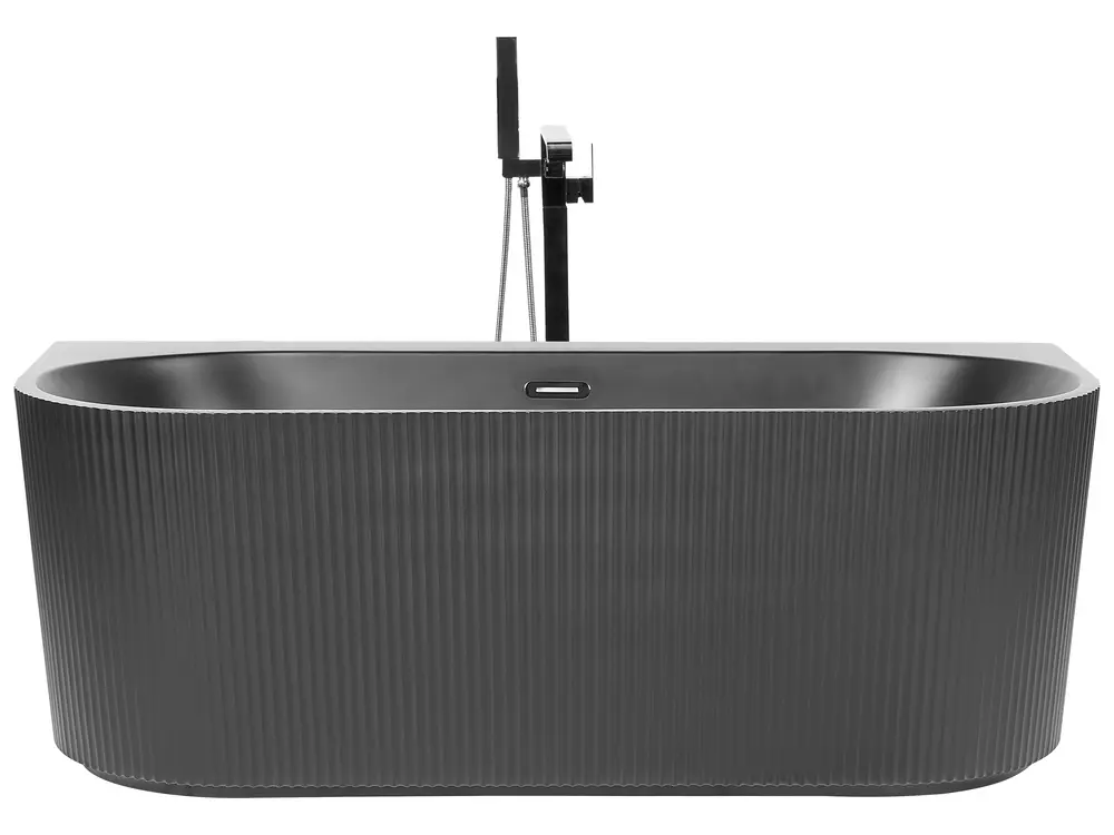 Badkar med rygg mot väggen GOCTA 1700 x 800 mm Svart_879139