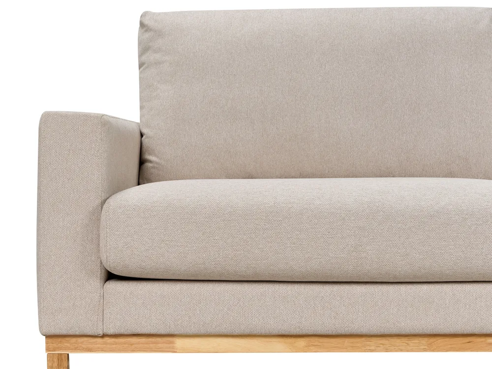Corner Sofa 4 Seater SIGGARD Fabric Light Beige Left Hand_944897