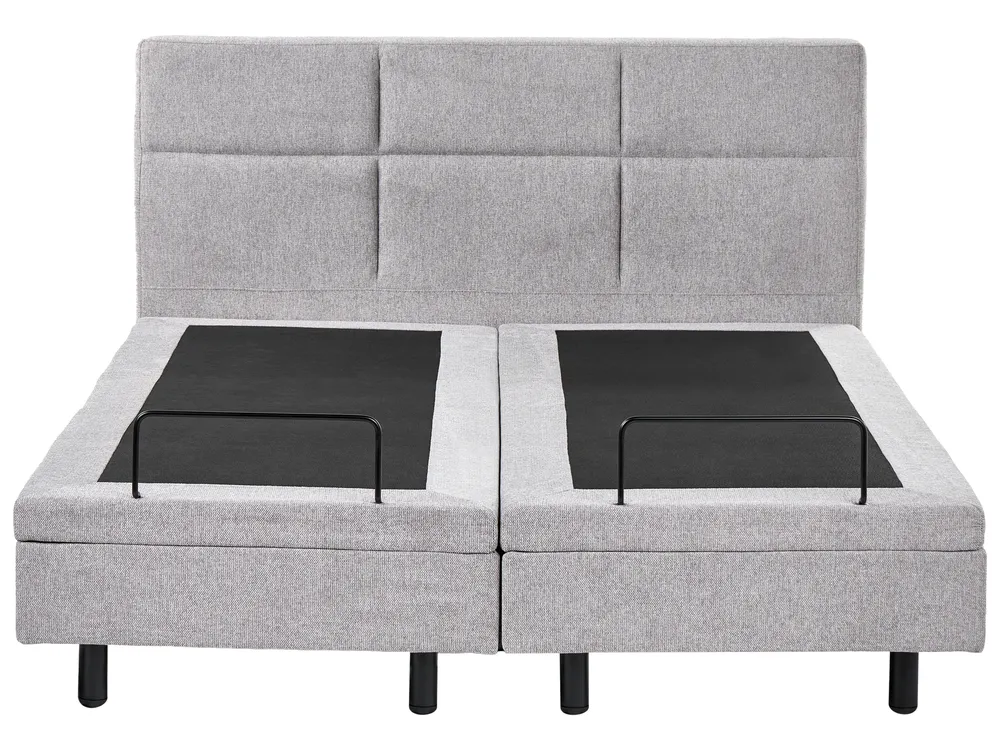 Adjustable Bed Fabric VICEROY 180 x 200 cm (EU Super King) Light Grey_1044449