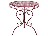 Bistro Table ALBINIA 70 cm 70 cm Metal Burgundy_1016223