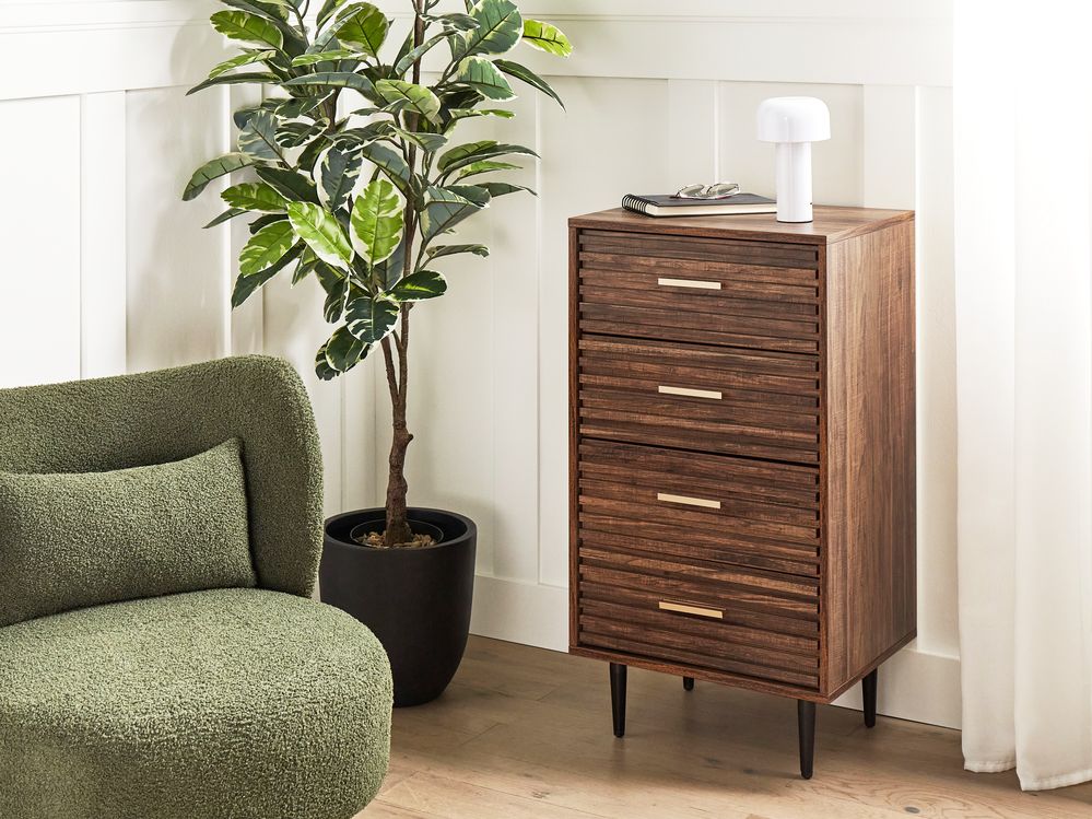 4 Drawer Chest KEITH Dark Brown