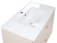 Väggmonterad kommod med tvättställ TARUMIR 80 cm Beige_1125498