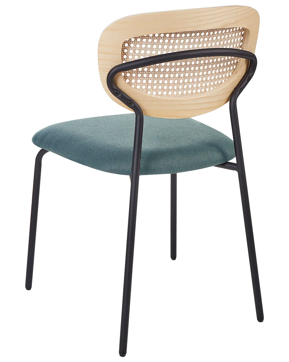 Set of 2 Dining Chairs MAYETTA Rattan Teal_931875