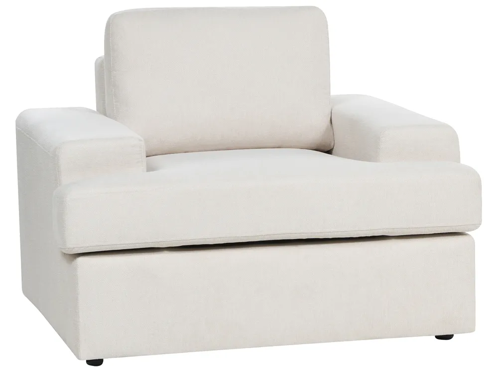 Living Room Set 4 Seater ALLA Fabric Light Beige_893953