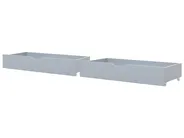 Set of 2 Bed Storage Drawers Pine Wood CRONAT Grey_964237