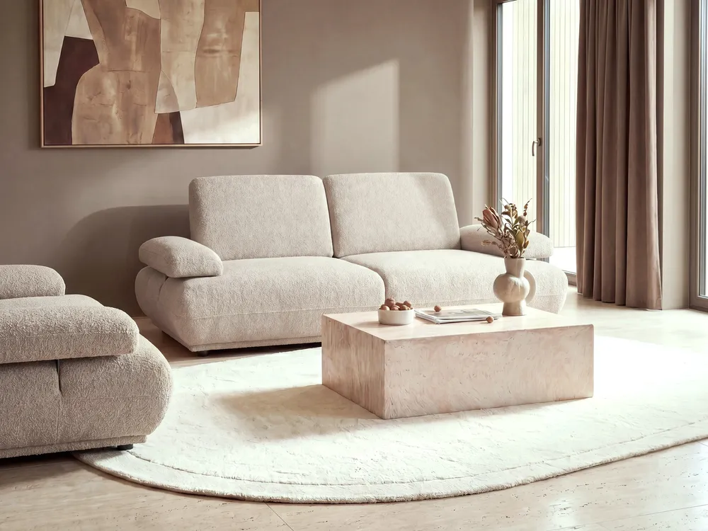 Soffgrupp 5-sits NACKA Bouclé Beige_1056853