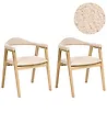 Ruokatuolisetti 2 kpl ONECO Puu Vaaleanruskea/vaaleanbeige
