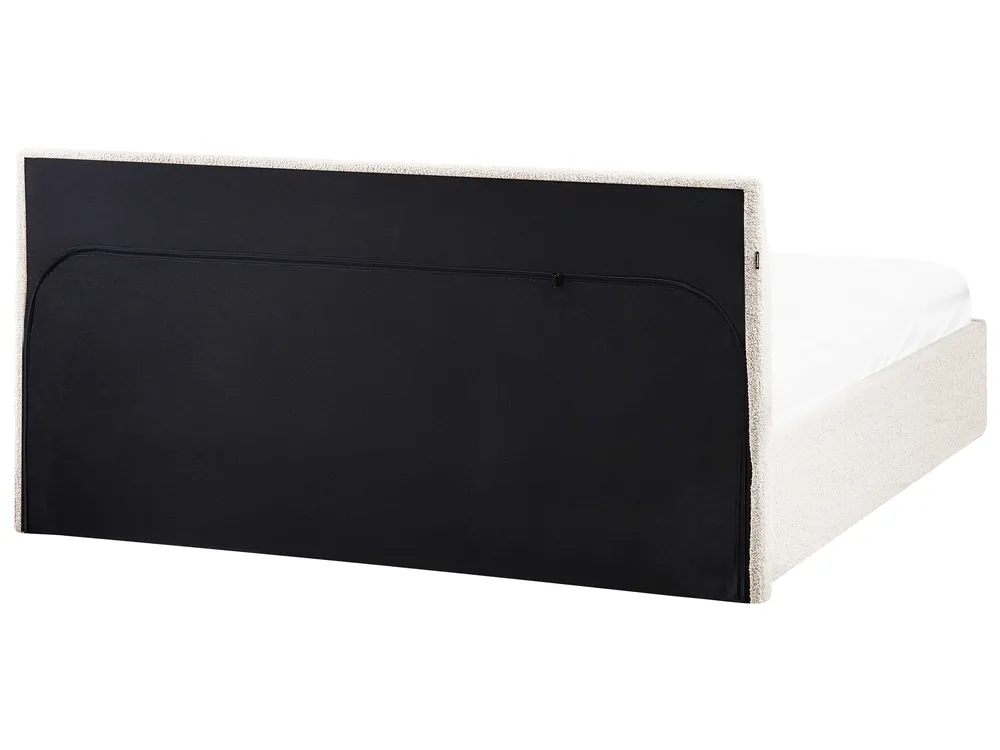 Ottoman Bed ORBEY Boucle Off-White 160 x 200 cm (EU King Size)_981728