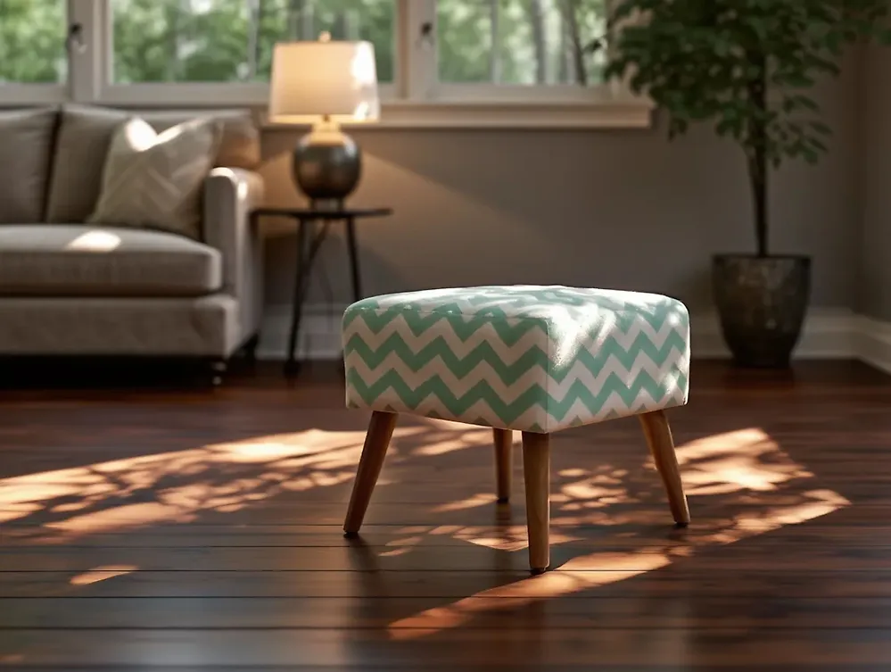 Footstool MANTEO Cotton Mint Green_1175375