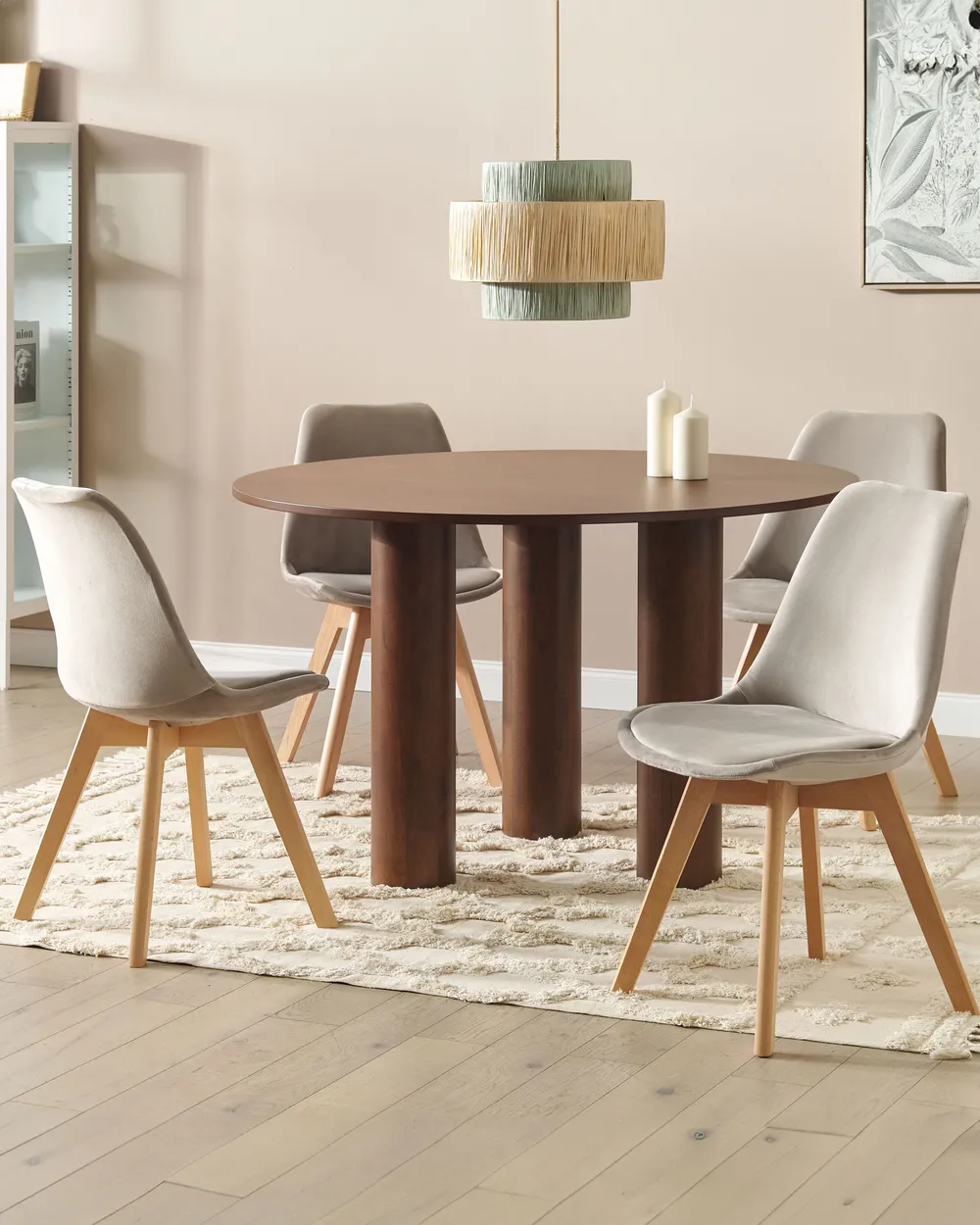 Set of 2 Dining Chairs DAKOTA II Velvet Taupe
