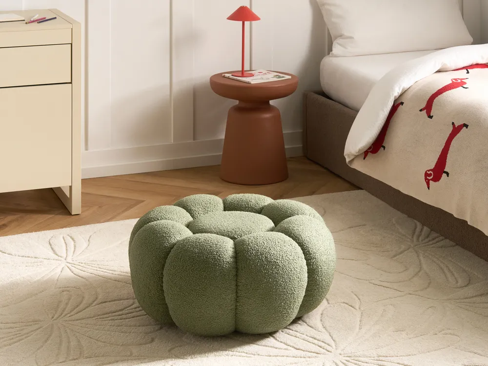 Pouffe BEAUFORT Boucle Green