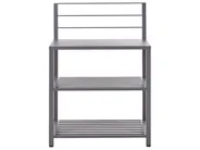 4 Piece Outdoor Kitchen Set with Sink VIGGIANO Grey Metal_981019