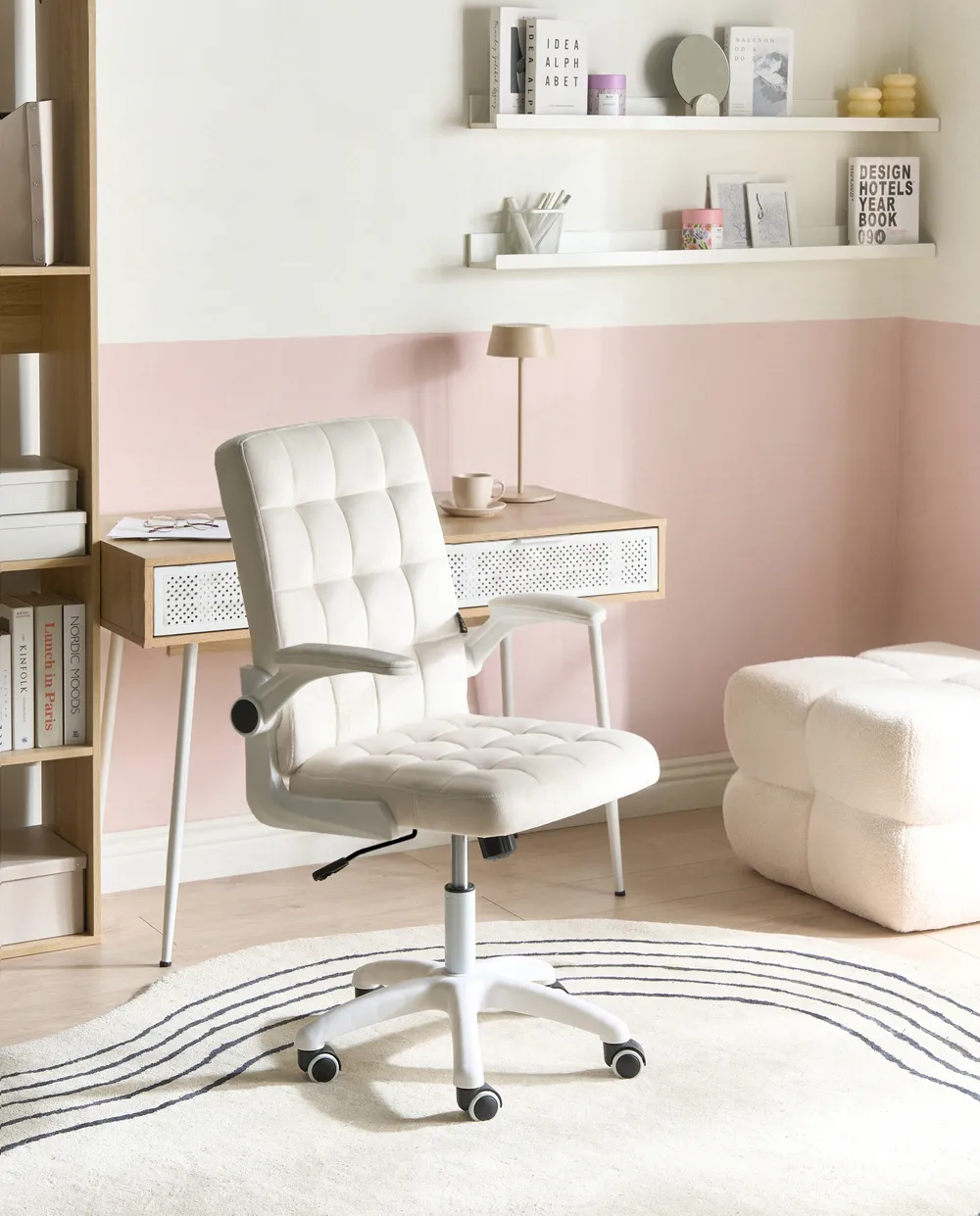 Office Chair DANDY Velvet Off-White