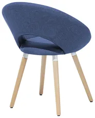 Set of 2 Dining Chairs ROSLYN Navy Blue_696320