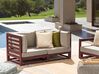 Garden Sofa 2 Seater TRANI Modular Acacia Wood Dark Red