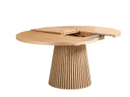 Extending Dining Table MOORE Light Ash Wood 120/160 cm 120 cm_993551
