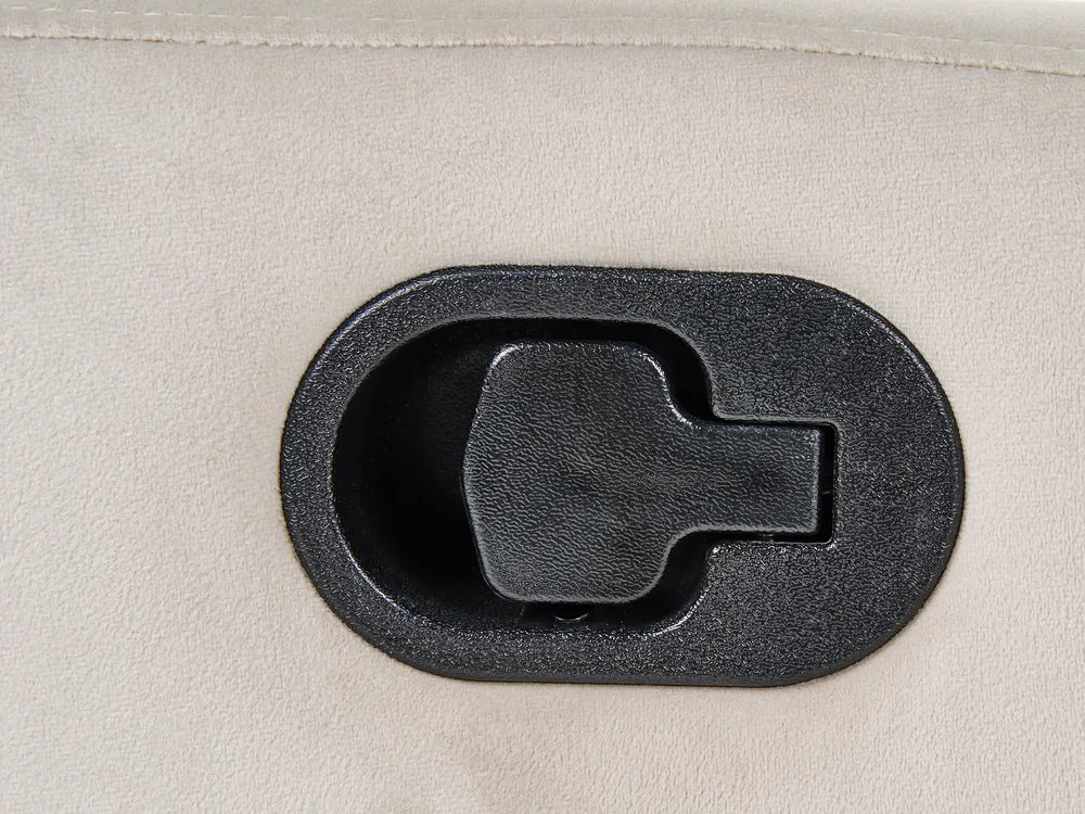 Manuell reclinersoffa 2-sits VERDAL Inklusive fotstöd Sammet Beige_1081131
