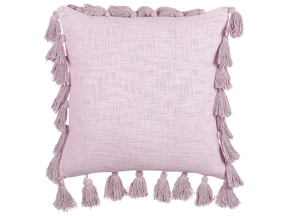 Set of 2 Decorative Cushions LYNCHIS Cotton 45 x 45 cm Pink_838719