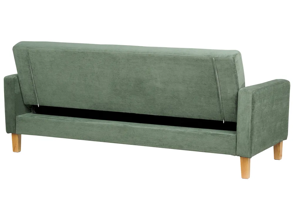 Sofa Bed 3 Seater VEHKOO Fabric Dark Green_914638