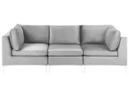 Modular Sofa 3 Seater EVJA Velvet Grey_789348