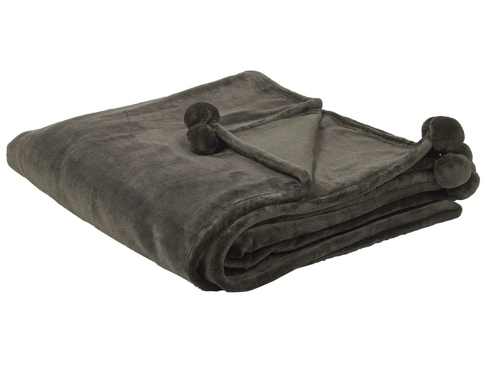 Blanket TERKE 200 x 220 cm Dark Grey