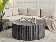 Coffee Table POZZA II 106 cm 106 cm Terrazzo Effect Black_918770