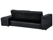 Sofa Bed 3 Seater FALSTER with Storage Fabric Black_878871