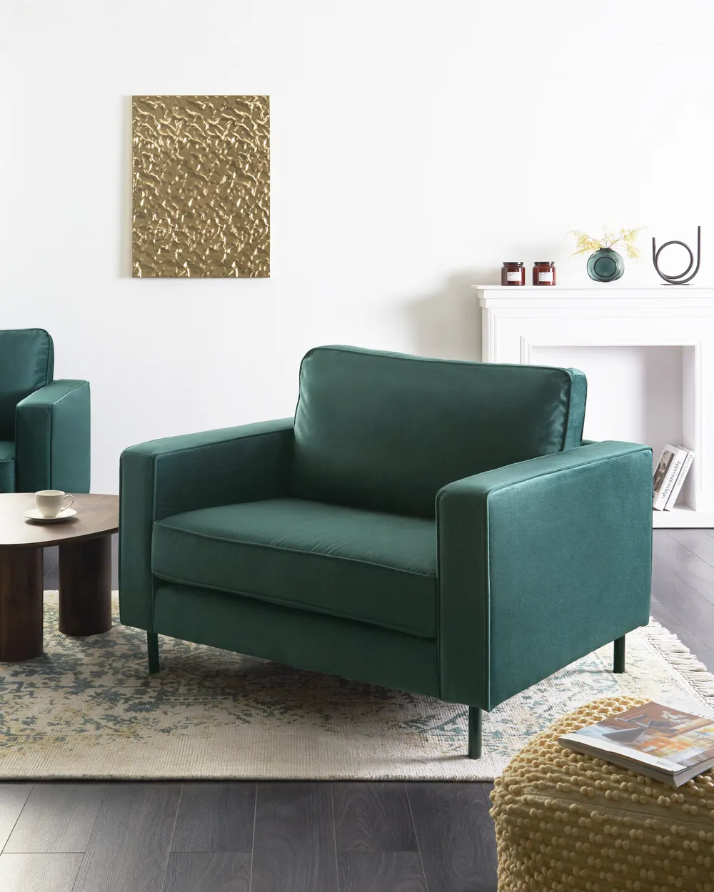 Armchair SAVALEN Velvet Dark Green