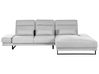 Corner Sofa 4 Seater IKAST Fabric Light Grey Left Hand