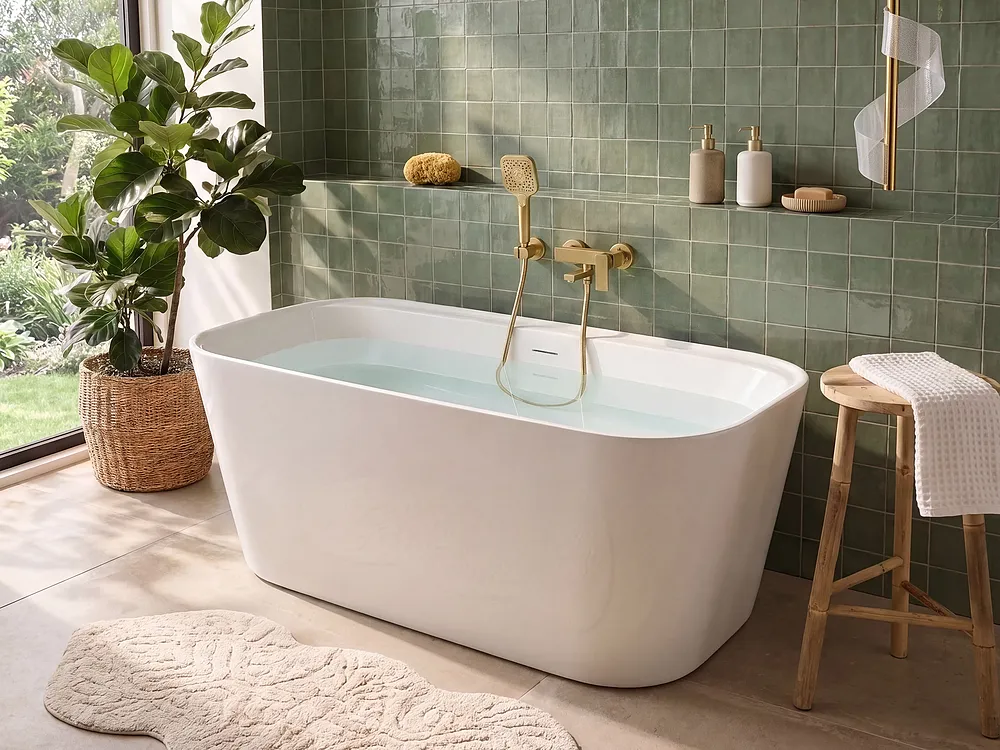 Freestanding Bathtub TUCAVACA 1600 x 800 mm White