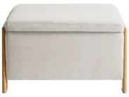 Upholstered Storage Bench EDLAND Fabric Light Beige_1040843