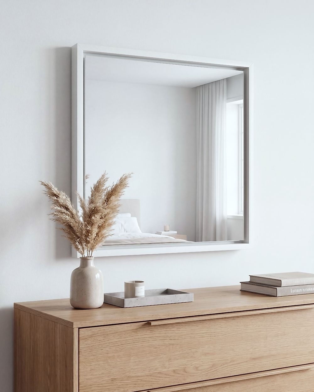 Wall Mirror BRIGNOLES 50 cm 50 cm White