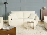 Sofa 3 Seater KUNES Fabric Light Beige_1013073