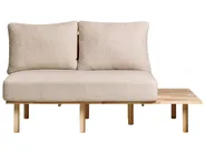 Sofa 2 Seater SALO with Tables Boucle Beige_932583