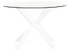 Garden Dining Table MALETTO 120 cm 120 cm Glass White