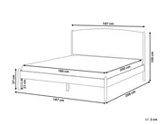 Bed Pine Wood CLAIRAC 180 x 200 cm (EU Super King) Light Brown_1020214