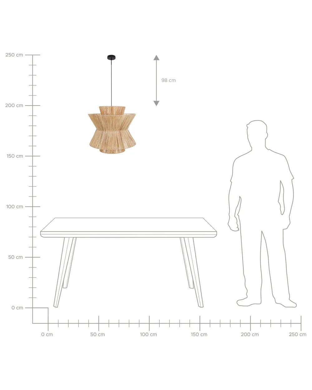 Pendant Lamp TELAMBA Wicker Natural_913627