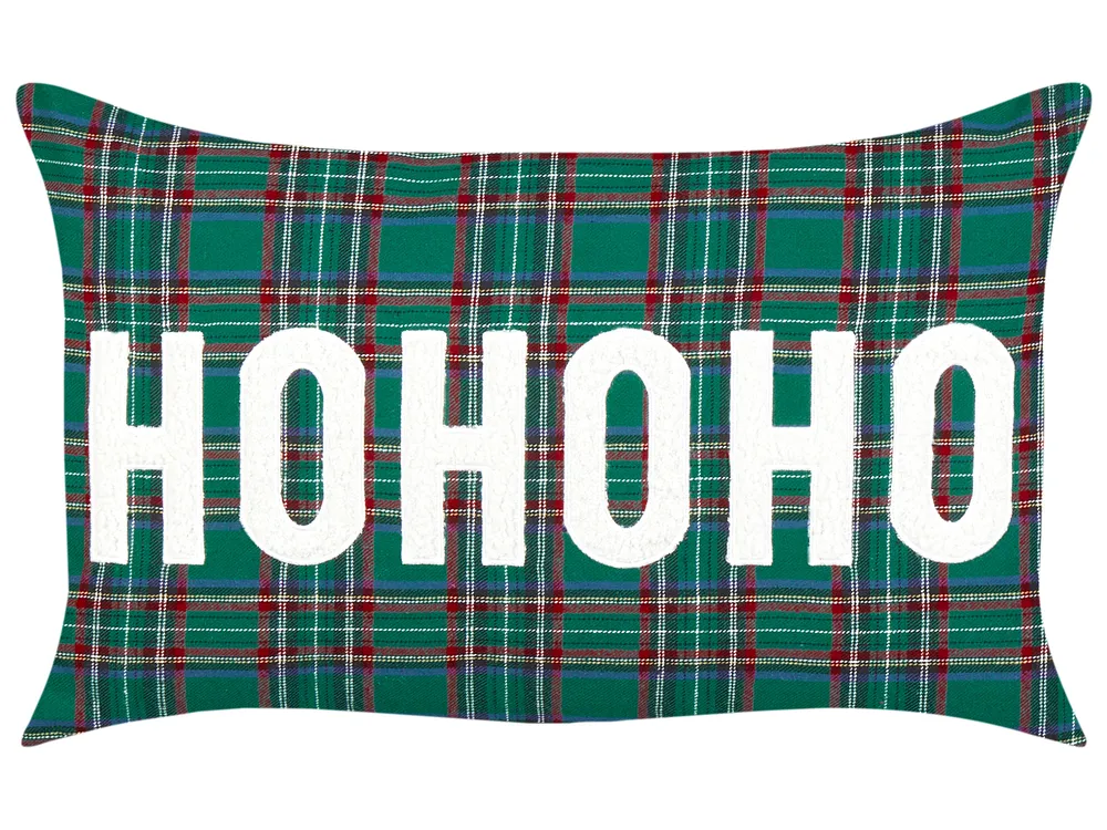Set of 2 Decorative Cushions JOYCANDY 30 x 50 cm Green Christmas Motif_946865